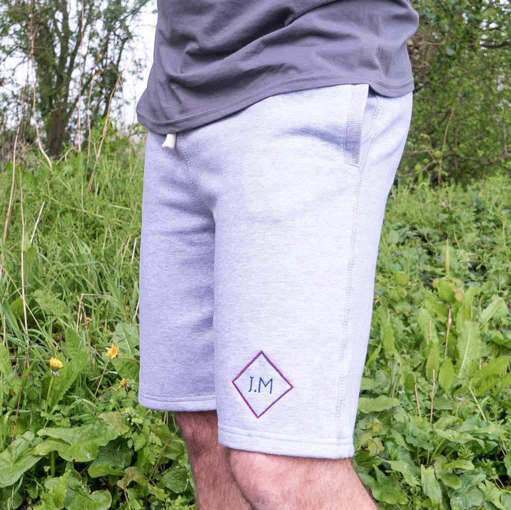 Personalised Embroidered Monogram Mens Jersey Shorts By Sparks And