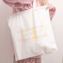 Cute Canvas Stationery Lover's Tote Bag, thumbnail 1 of 7