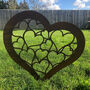 Rusted Metal Heart Garden Ornament Valentines Gift, thumbnail 3 of 4