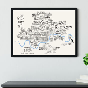 Hand Drawn Music Maps Of UK Cities, 2 of 8