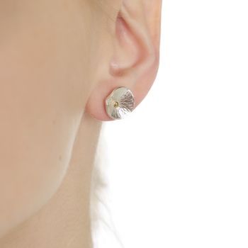 Textured Sterling Silver Stud Earrings, 4 of 6