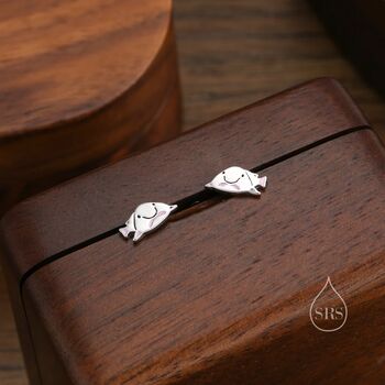 Blobfish Stud Earrings In Sterling Silver, 5 of 11