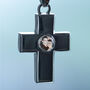 Personalised Cross Hidden Photo Necklace In Sterling Silver, thumbnail 1 of 8