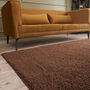 The Rugs Plain Brown Shaggy Rug, thumbnail 4 of 12