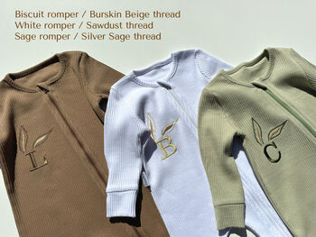 Easter Personalised Baby Zip Sleepsuit | Newborn Essentials Design #E3, 3 of 9