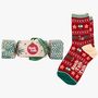 Christmas Pudding Bamboo Socks Women's Tree Decoration Hanging Cracker Gift, thumbnail 1 of 4