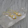Rainbow Moonstone Teardrop Earrings: Silver Or Gold, thumbnail 2 of 9