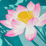 Lotus Flower Risograph Print, thumbnail 2 of 3