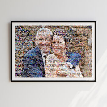 Personalised Wedding Anniversary Mosaic Portrait, 5 of 12