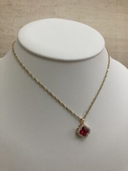 Red Clover Pendant Necklace, 4 of 6