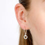 Sterling Silver Cut Out Heart Drop Earrings, thumbnail 3 of 5
