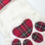 Personalised Pet Paw Christmas Stocking, thumbnail 2 of 3