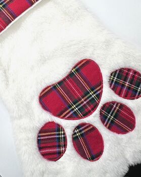 Personalised Pet Paw Christmas Stocking, 2 of 3