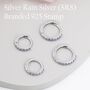Sterling Silver Amethyst Purple Cz Huggie Hoops, thumbnail 3 of 11