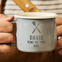 Personalised Father's Day BBQ Enamel Mug, thumbnail 1 of 3