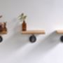 Set Of Three Reclaimed Wood Pipe Shelves, thumbnail 6 of 7