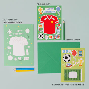 Football Birthday Card With Stickers, 2 of 7