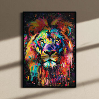 Colourful Lion Pop Art Print, 4 of 8