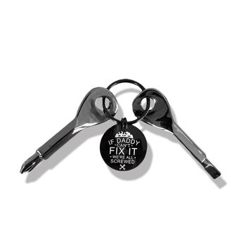 If Daddy Cant Fix It Titanium Keyring, 2 of 7