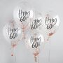 Rose Gold 'Happy 60th' Confetti Balloons, thumbnail 1 of 2