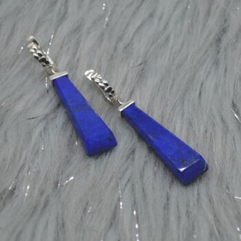 Lapis Lazuli Sterling Silver Drop Earrings, 4 of 9