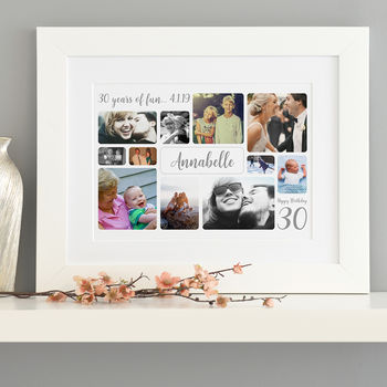 Personalised 30th Birthday Photo Collage, 7 of 12