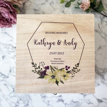 Personalised Wedding Keepsake Memory Box, 6 of 9