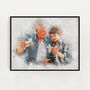 Watercolor Grandparents Portrait From Photo Gift For Nanny, Grandma, Grandad, thumbnail 1 of 11