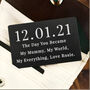Personalised Special Date Black Wallet Card, thumbnail 2 of 4