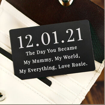 Personalised Special Date Black Wallet Card, 2 of 4