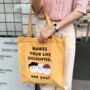 Positive Quote Extra Large Tote Bag With Zip, thumbnail 1 of 4
