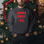 Jingle Balls Christmas Jumper In Dark Heather, thumbnail 1 of 12