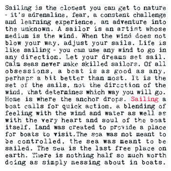 Sailing Quotes Card For Sailors, 2 of 4