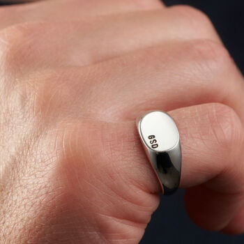 Men's Personalised Signet Ring, 3 of 9