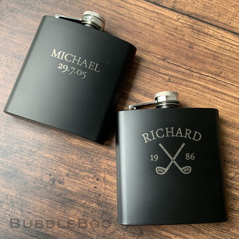 Personalised Golfers Hip Flask, 9 of 10