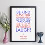 Personalised Family Rules Print, thumbnail 8 of 11