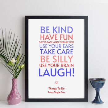 Personalised Family Rules Print, 8 of 11