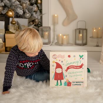 Personalised Festive Elf Christmas Eve Box, 2 of 5