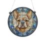 French Bulldog Tan Stained Glass Effect Suncatcher, thumbnail 3 of 5