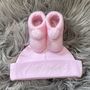 Baby Pink Embroidered Newborn Hat And Booties Gift Set, thumbnail 1 of 8