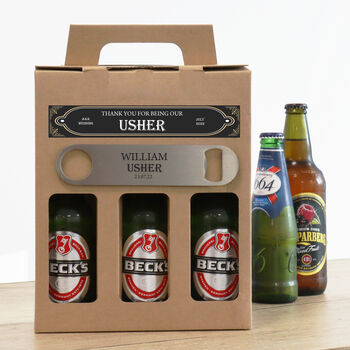 Personalised Beer Gift Box With Bar Blade, 12 of 12