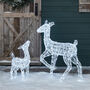 White Acrylic Doe And Fawn, thumbnail 1 of 3