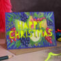Neon Food Papercut Christmas Card Eight Pack, thumbnail 7 of 9