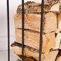 Contemporary Tall Indoor Fireplace Log Storage Rack, thumbnail 2 of 7