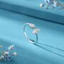 Sterling Silver Bumble Bee And Daisy Ring, thumbnail 7 of 12