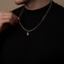 Initial Pendant Necklace In Silver For Men, Women, Unisex, thumbnail 4 of 7