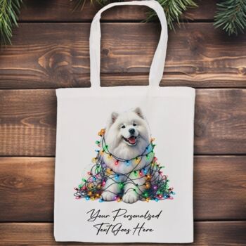 Personalised Samoyed In Christmas Lights, 4 of 10