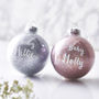 Baby's First Christmas Personalised Glitter Bauble, thumbnail 1 of 4