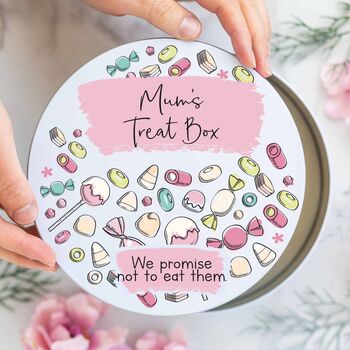 Personalised Pink Metal Round Sweetie Tin, 4 of 5