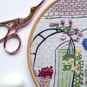 Rose Cottage Embroidery Kit, 2 of 6